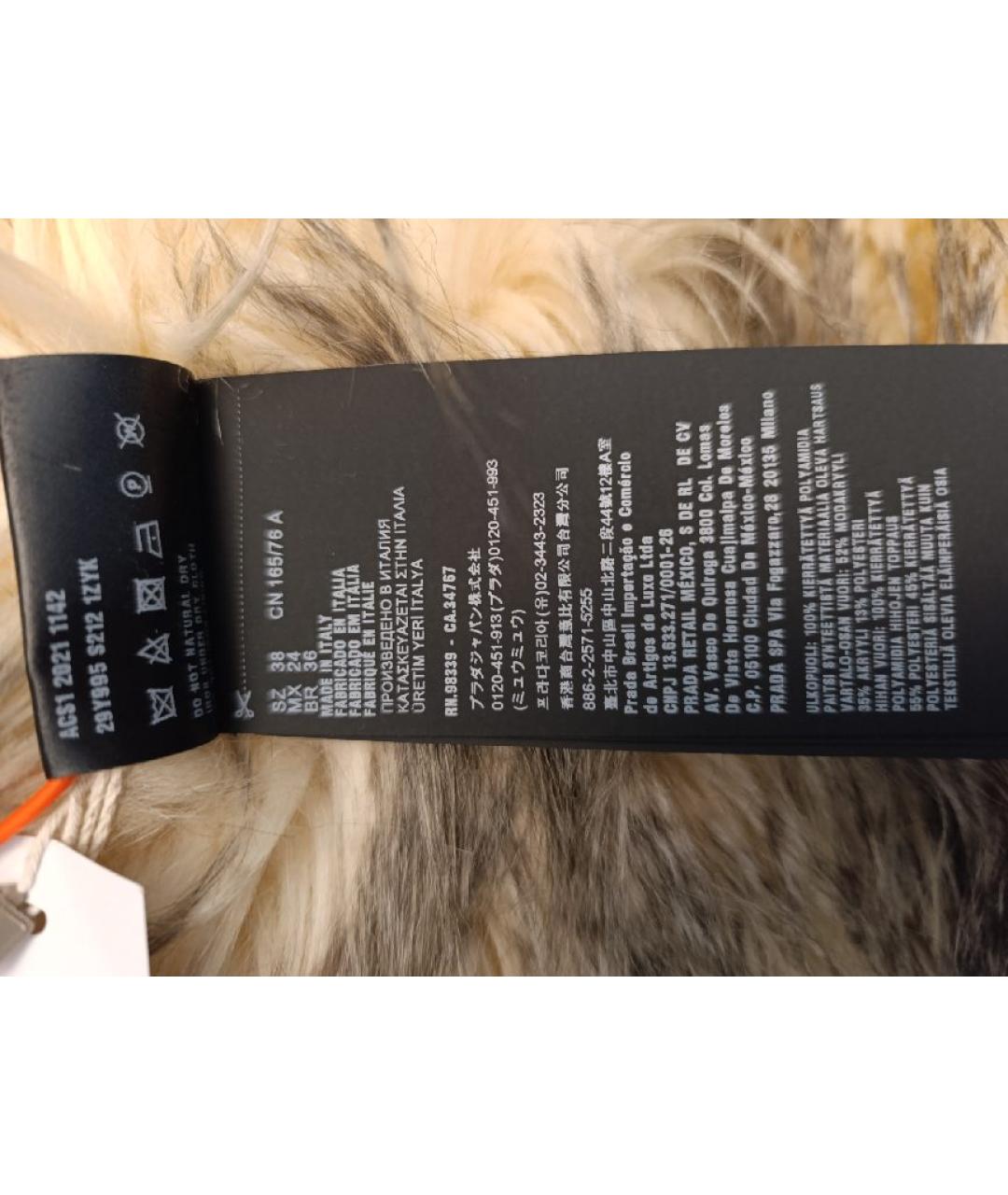 PRADA Темно-синяя полиамидовая парка, фото 6