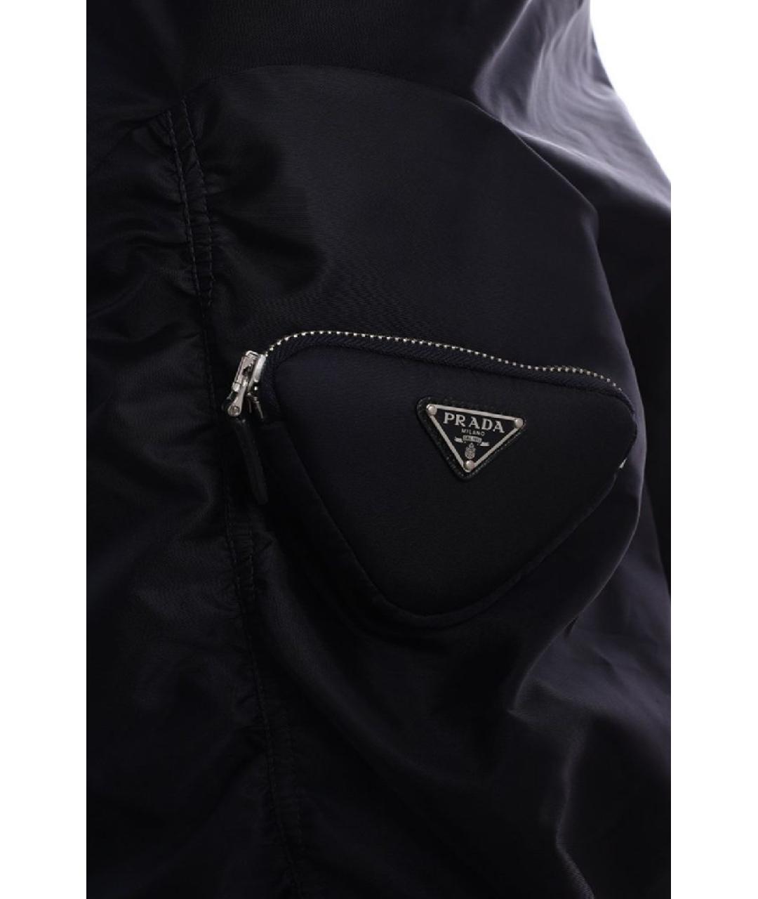 PRADA Темно-синяя полиамидовая парка, фото 3