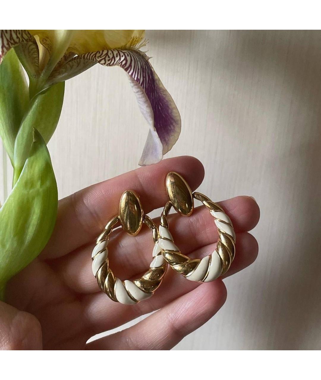 MONET Золотые позолоченные клипсы, фото 3