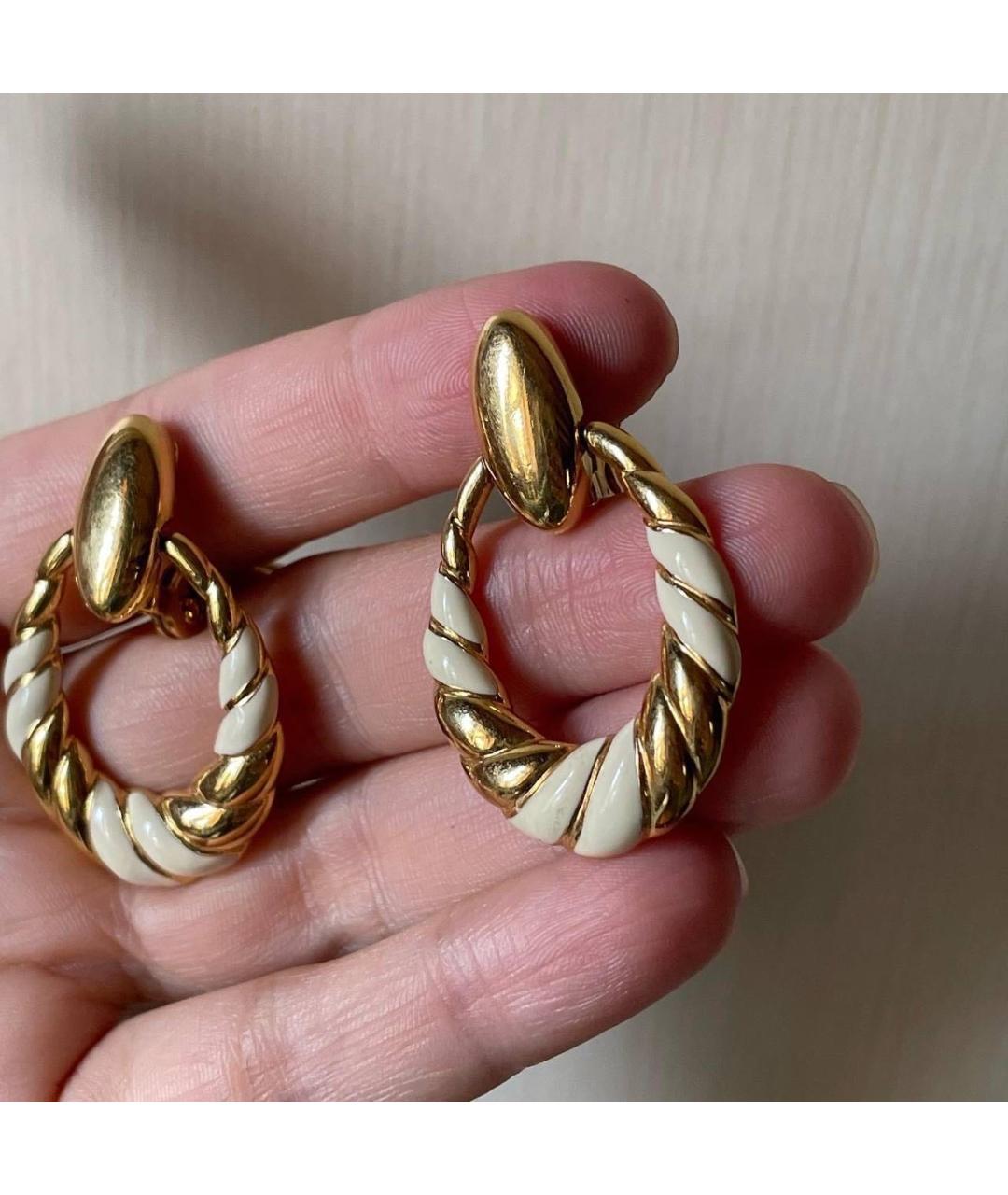 MONET Золотые позолоченные клипсы, фото 4