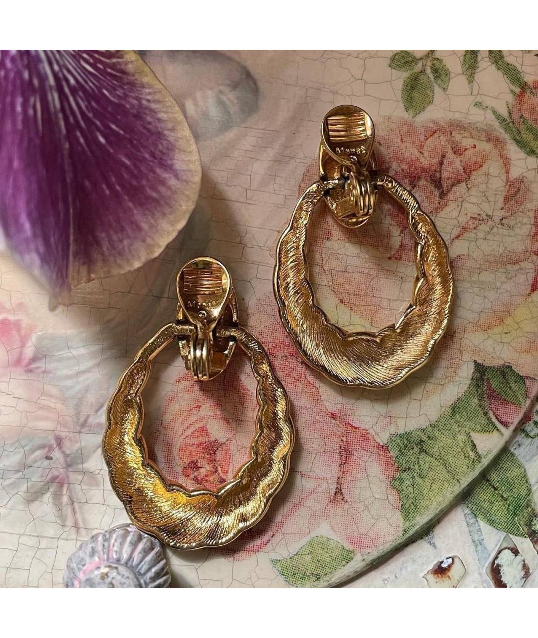 MONET Золотые позолоченные клипсы, фото 7