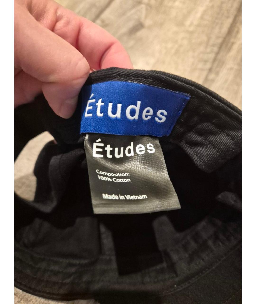 ETUDES Черная хлопковая кепка, фото 5