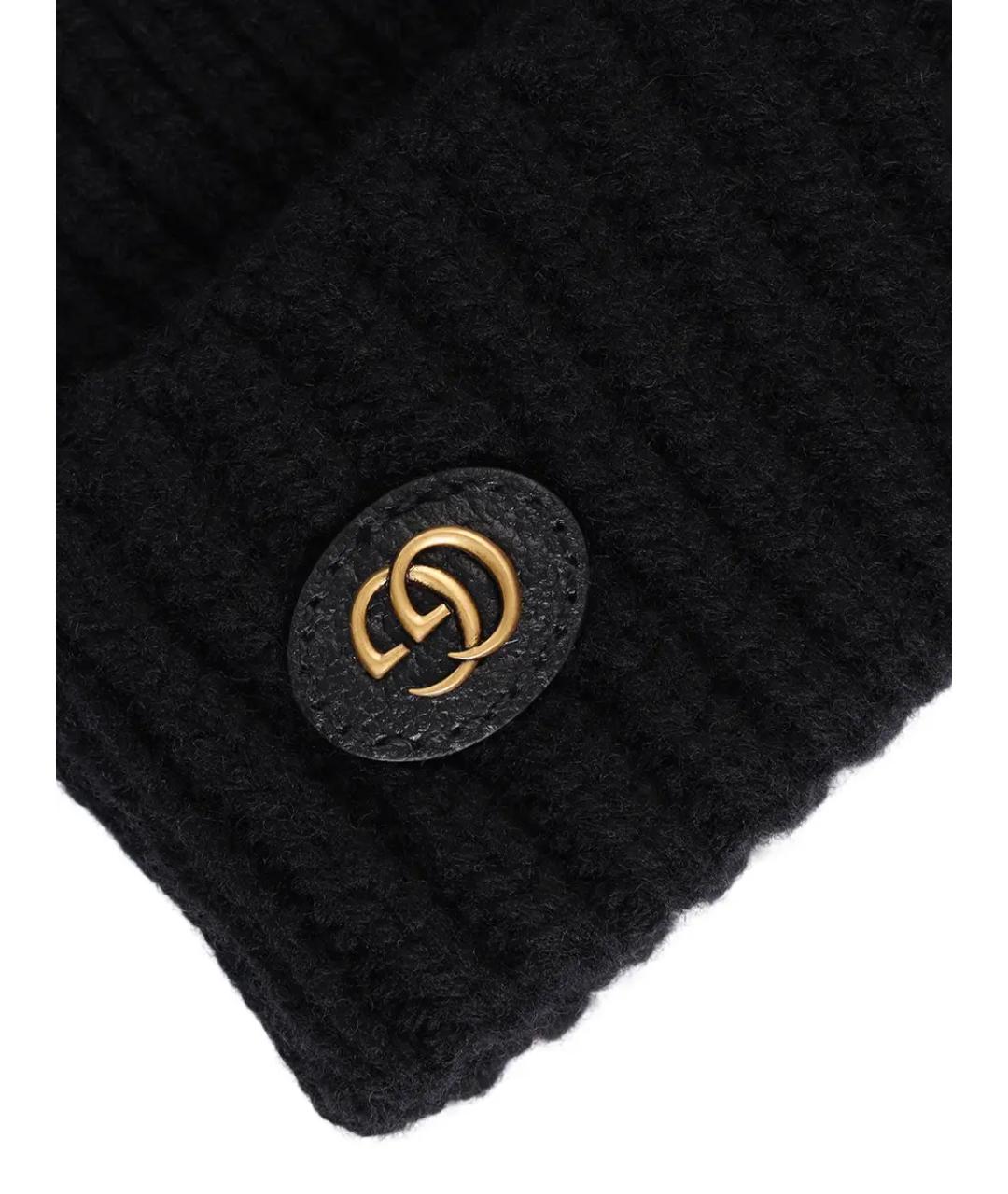 GUCCI Черные шерстяные перчатки, фото 2