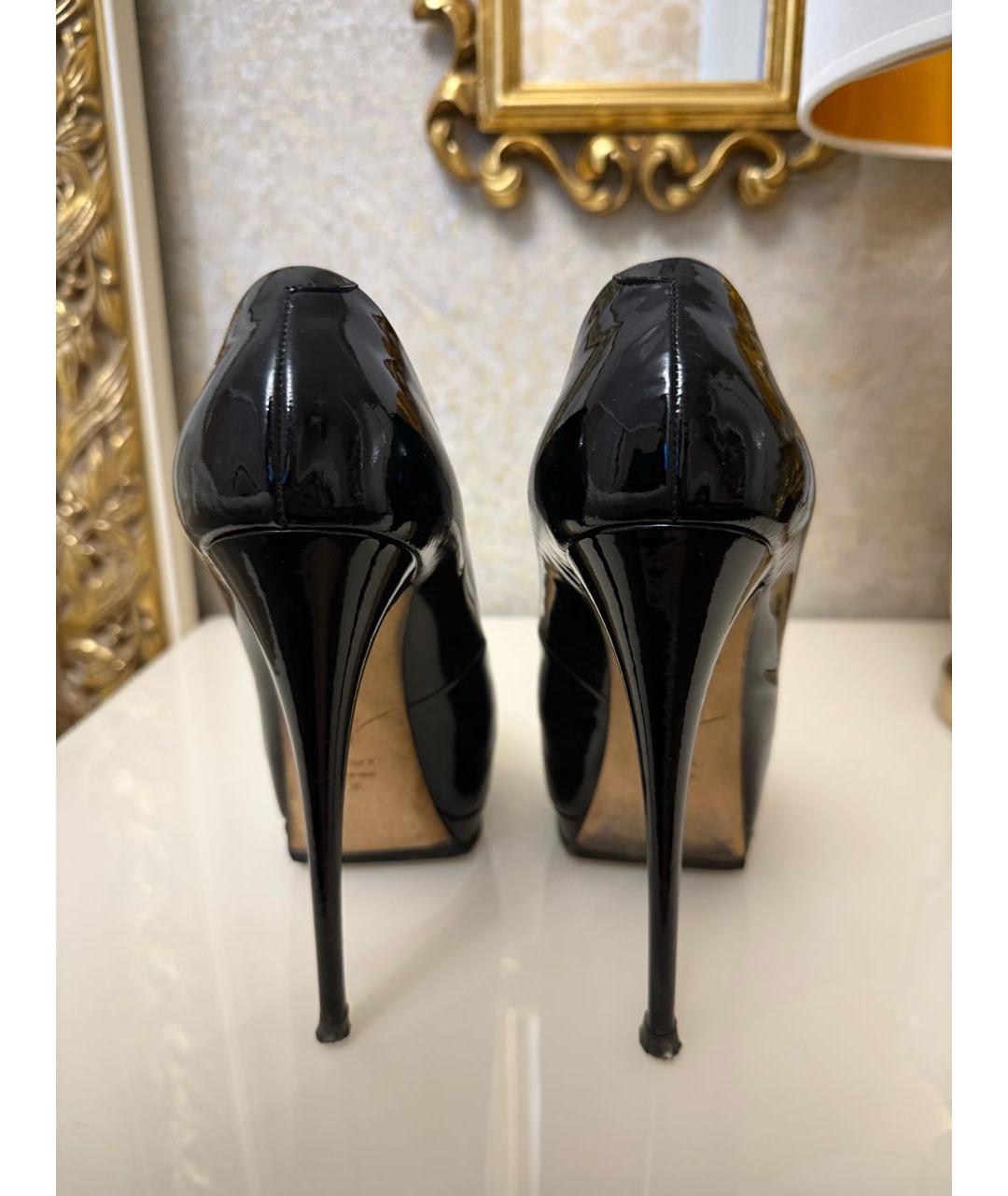 GIUSEPPE ZANOTTI DESIGN Черные туфли из лакированной кожи, фото 4