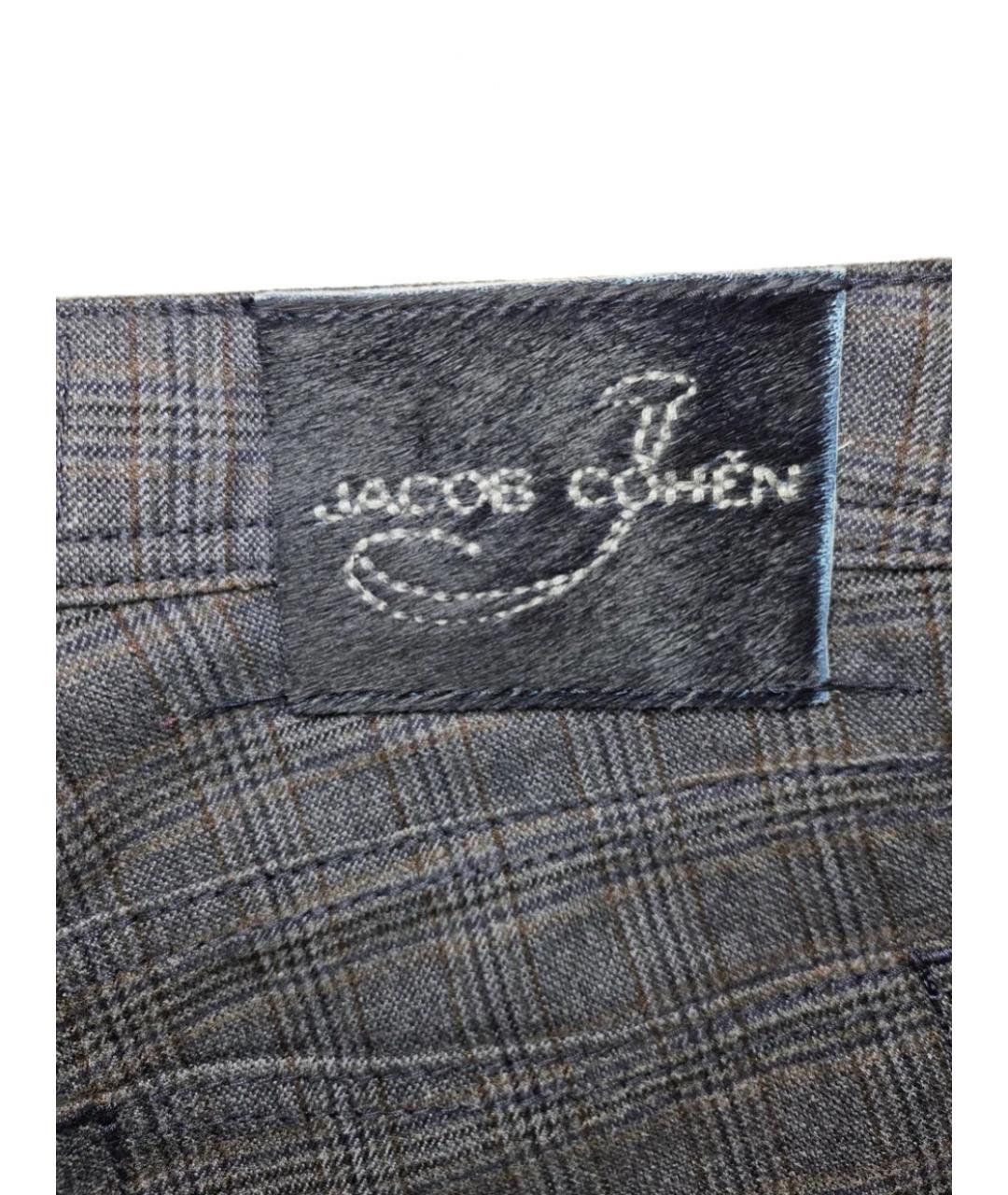 JACOB COHEN Серые хлопковые повседневные брюки, фото 4