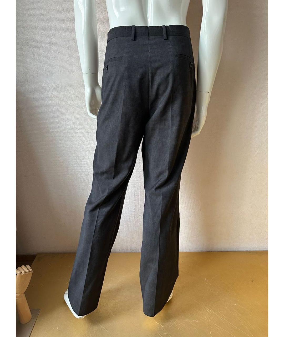 HUGO BOSS Серые шерстяные повседневные брюки, фото 8