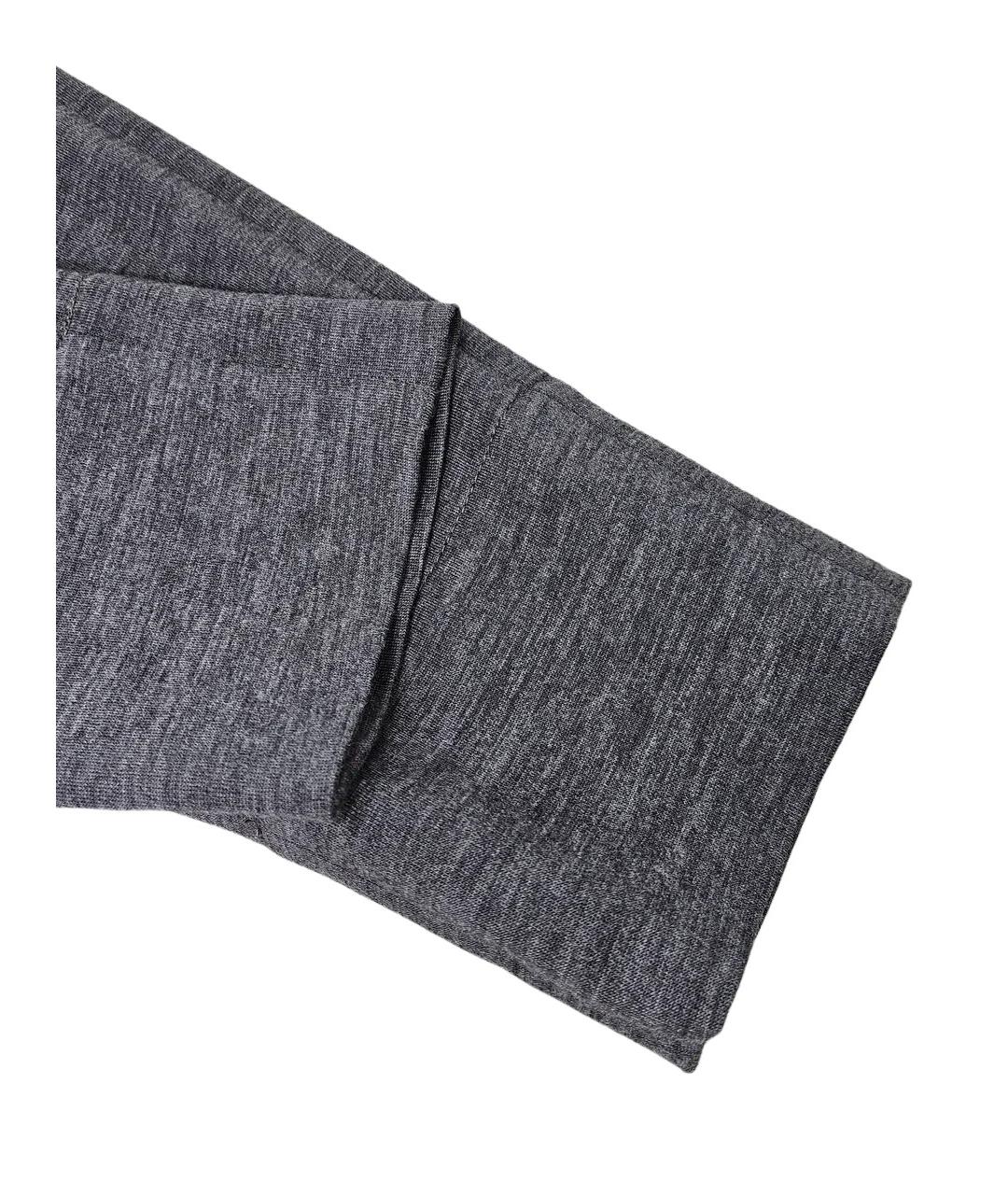 BRUNELLO CUCINELLI Серые шерстяные прямые брюки, фото 3