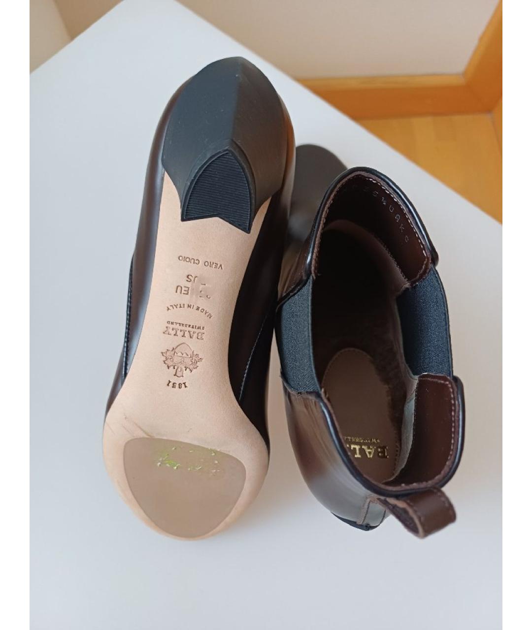 BALLY Коричневые кожаные ботинки, фото 8
