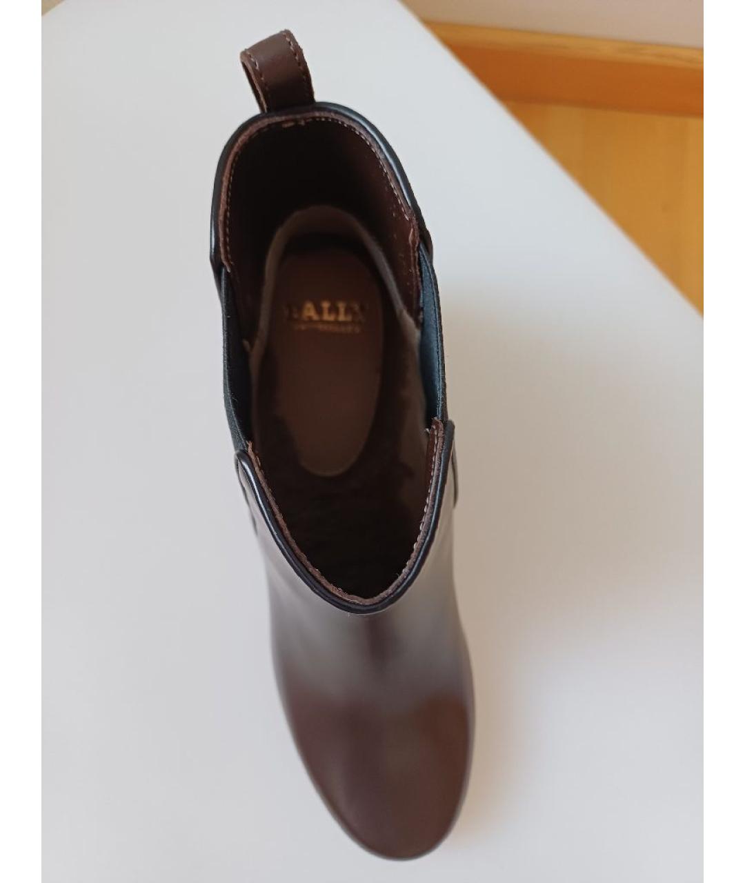 BALLY Коричневые кожаные ботинки, фото 7