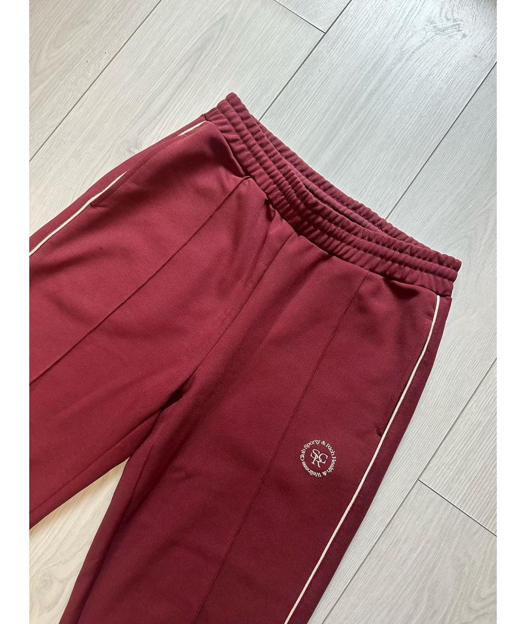 SPORTY AND RICH Бордовые брюки широкие, фото 2