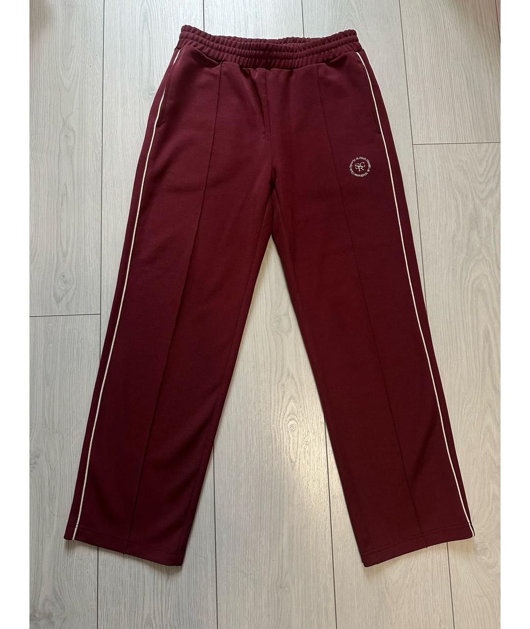 SPORTY AND RICH Бордовые брюки широкие, фото 6
