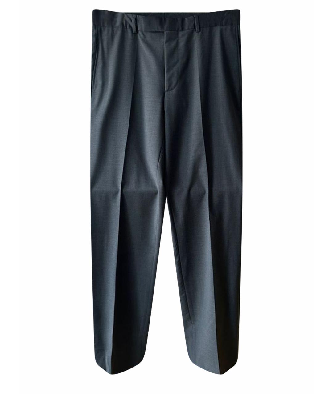 HUGO BOSS Серые шерстяные повседневные брюки, фото 1