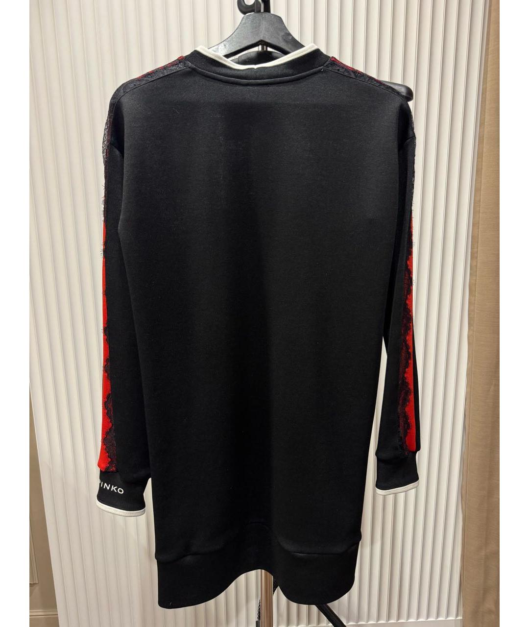 PINKO Черное полиэстеровое повседневное платье, фото 2