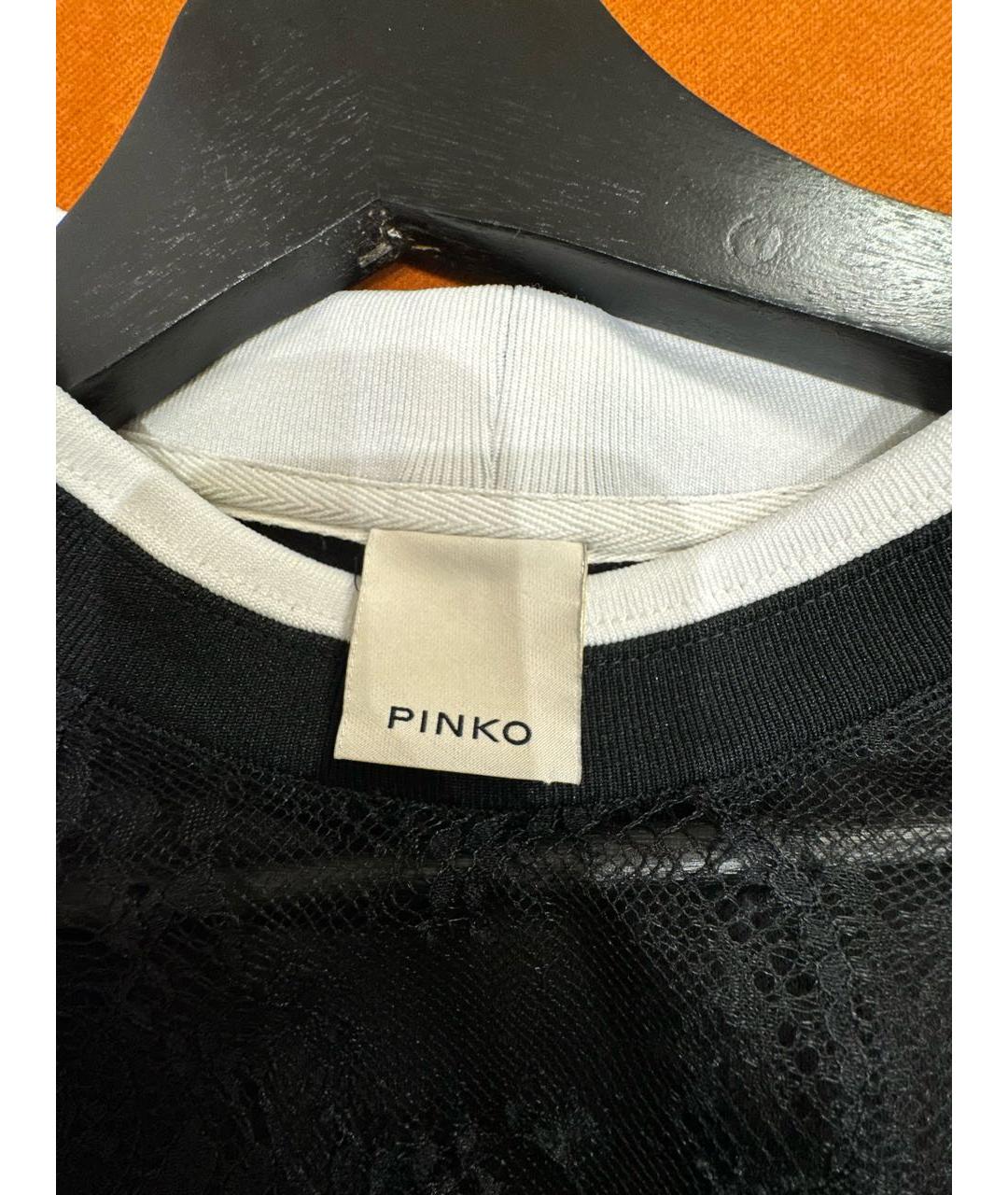 PINKO Черное полиэстеровое повседневное платье, фото 3