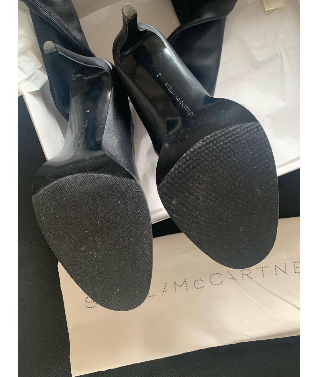 STELLA MCCARTNEY Черные кожаные ботфорты, фото 8