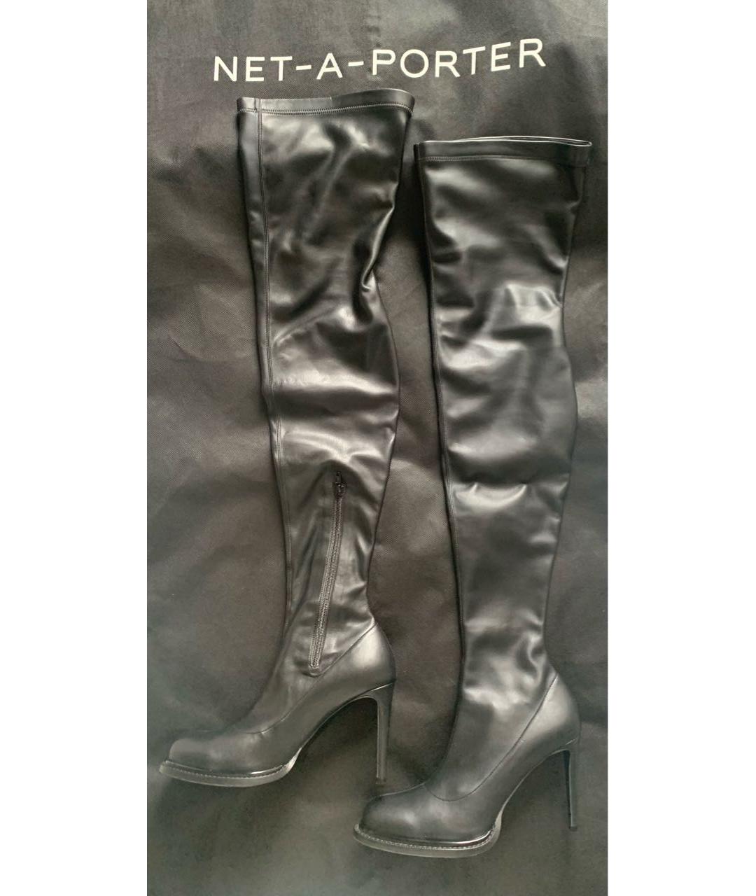 STELLA MCCARTNEY Черные кожаные ботфорты, фото 6