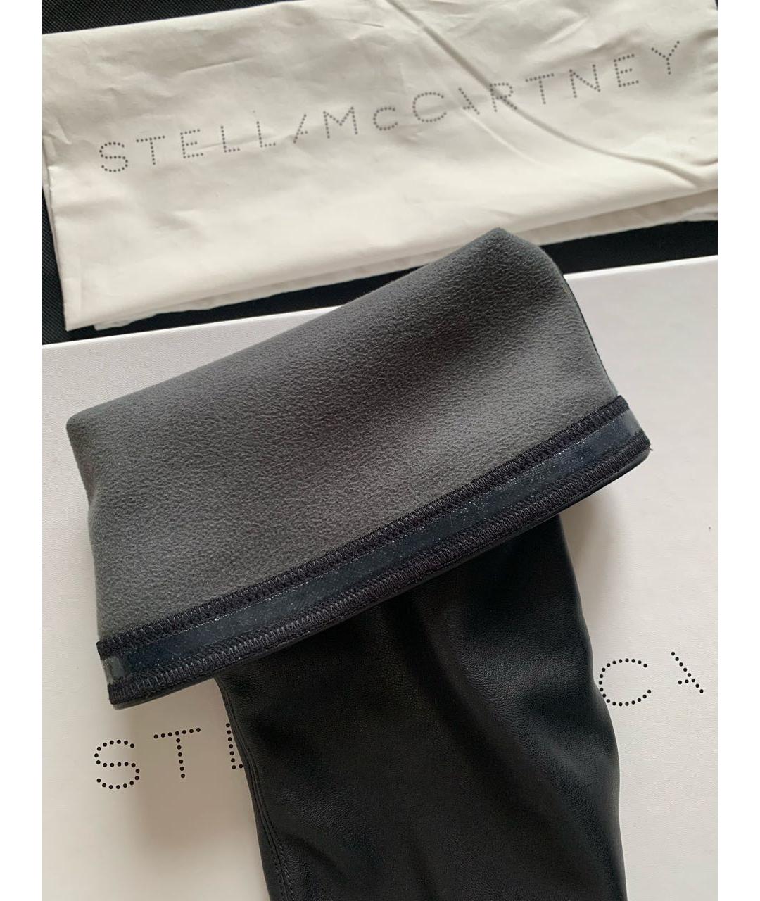 STELLA MCCARTNEY Черные кожаные ботфорты, фото 7