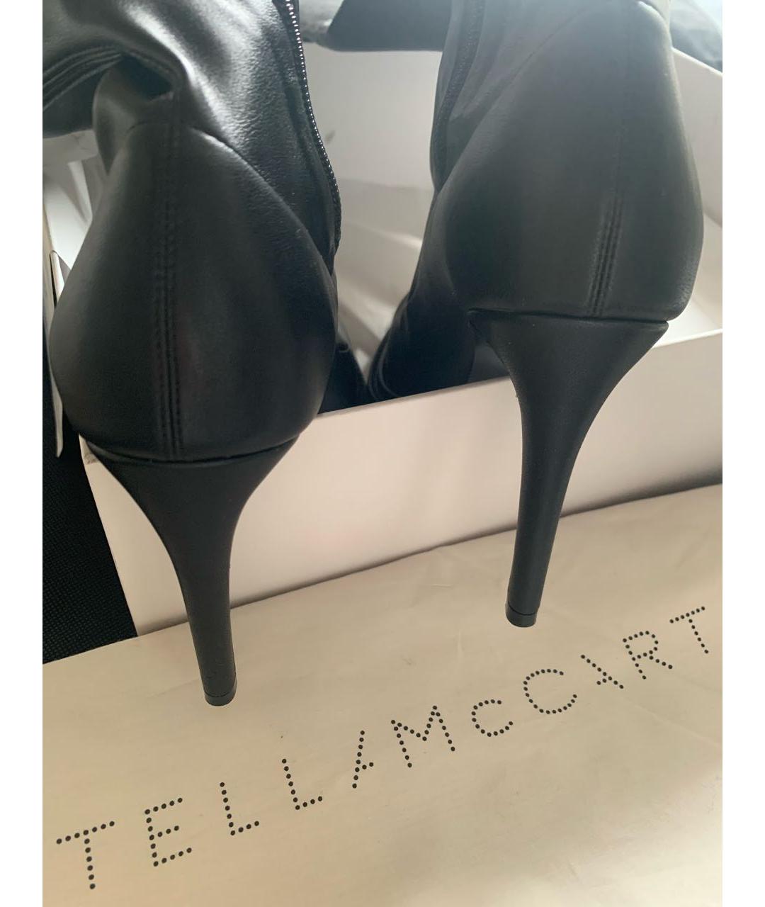 STELLA MCCARTNEY Черные кожаные ботфорты, фото 4