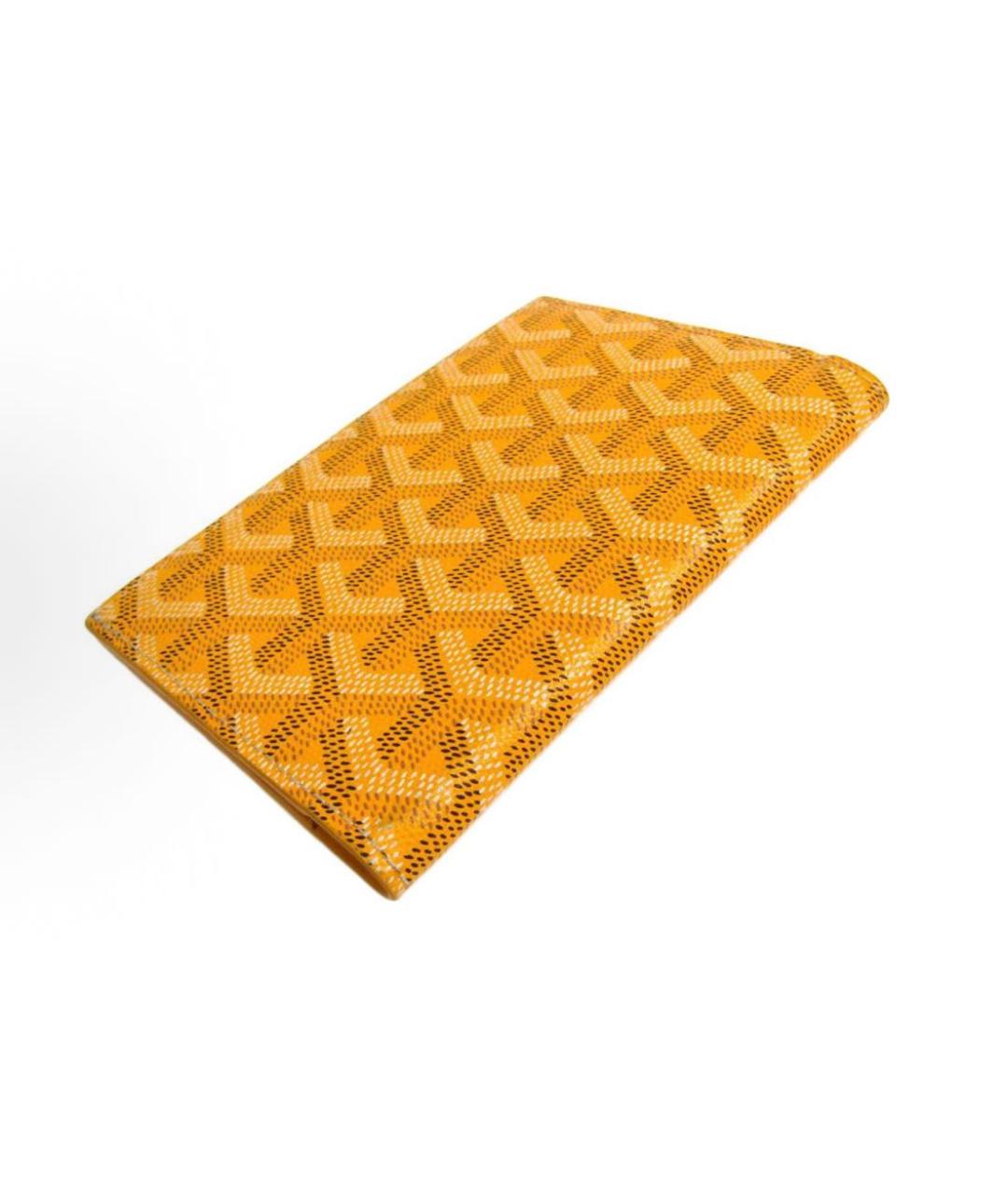 GOYARD Желтый кожаный кардхолдер, фото 3