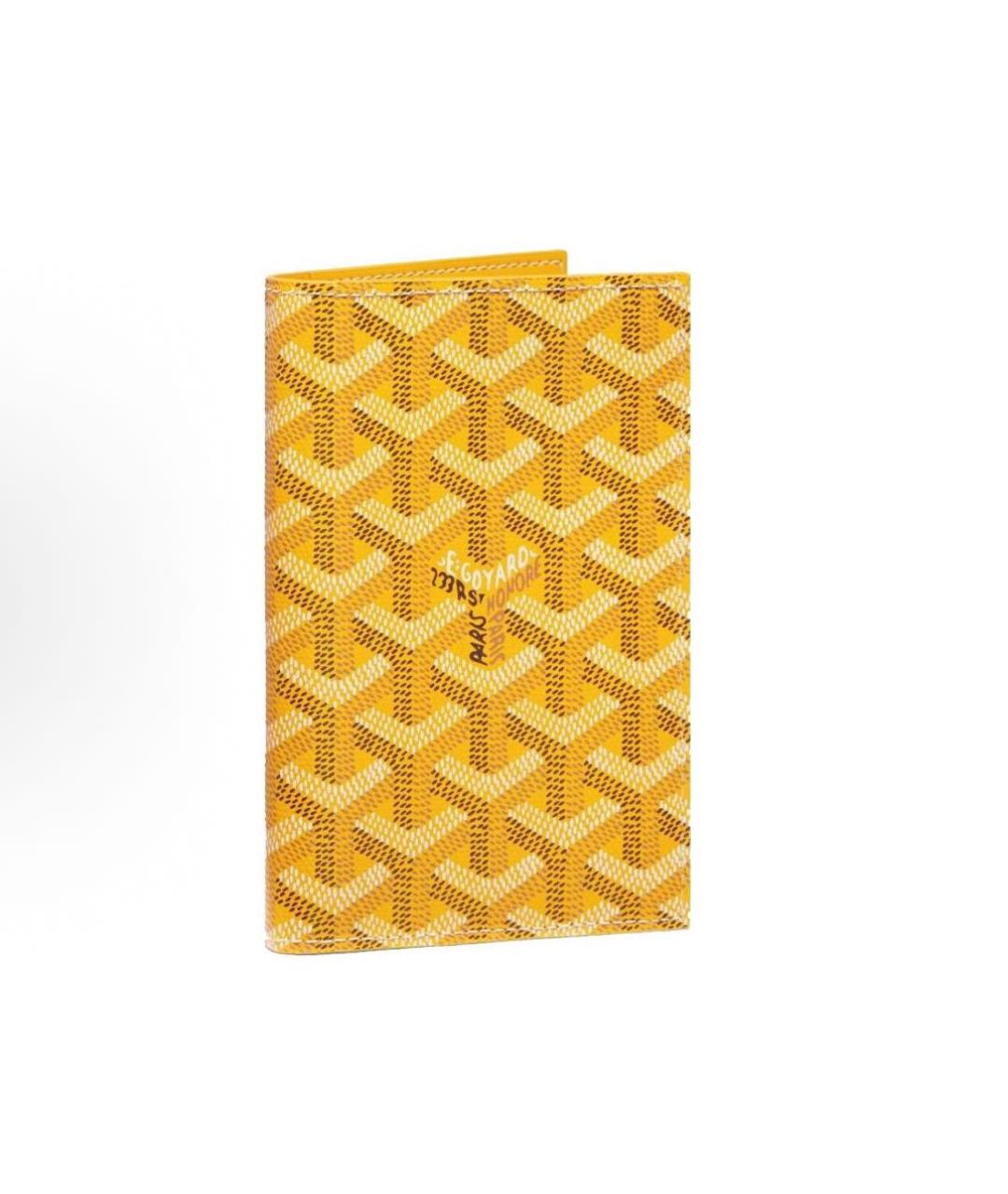 GOYARD Желтый кожаный кардхолдер, фото 5