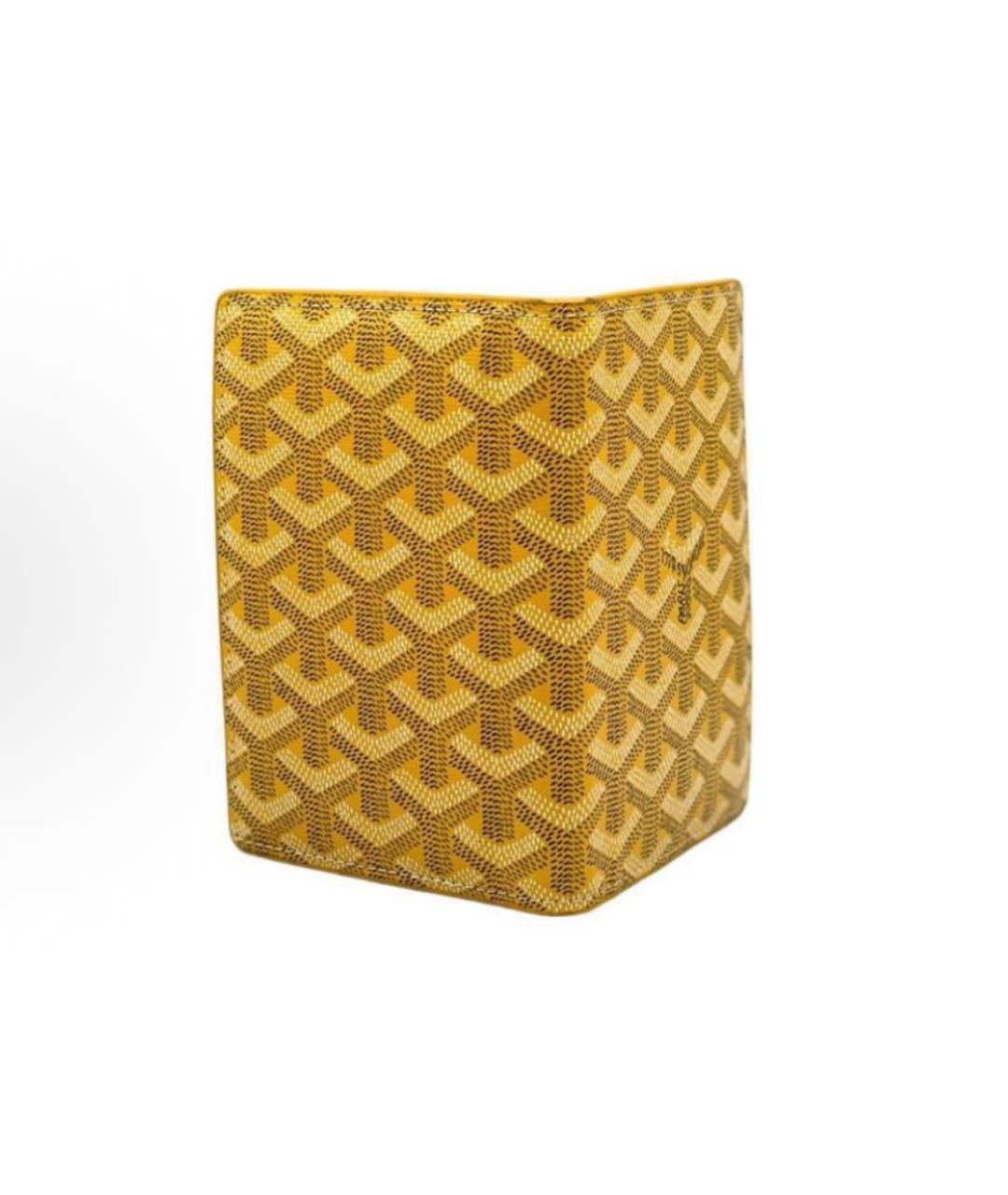GOYARD Желтый кожаный кардхолдер, фото 4