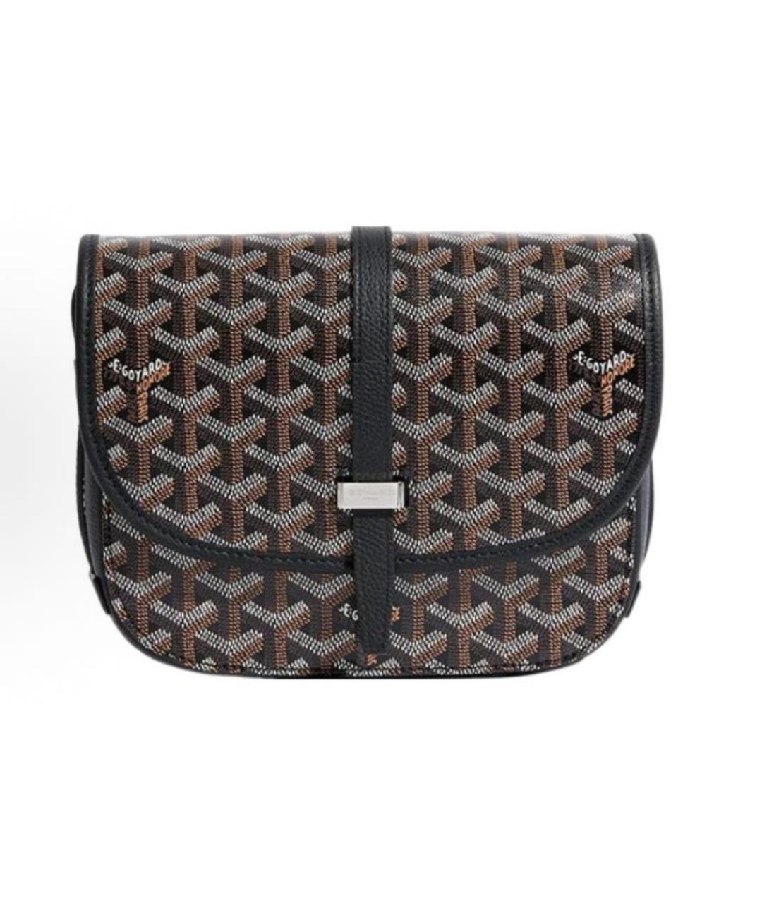 GOYARD Черная кожаная сумка на плечо, фото 2