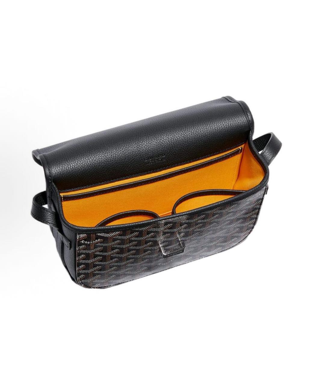 GOYARD Черная кожаная сумка на плечо, фото 4