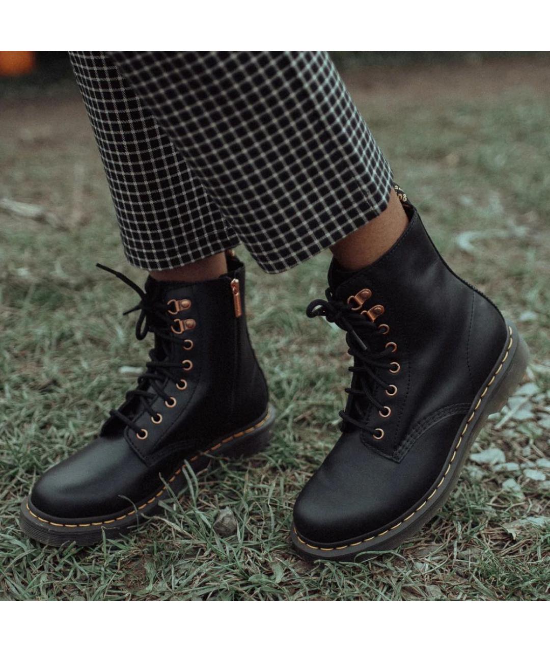 DR. MARTENS Черные кожаные ботинки, фото 4