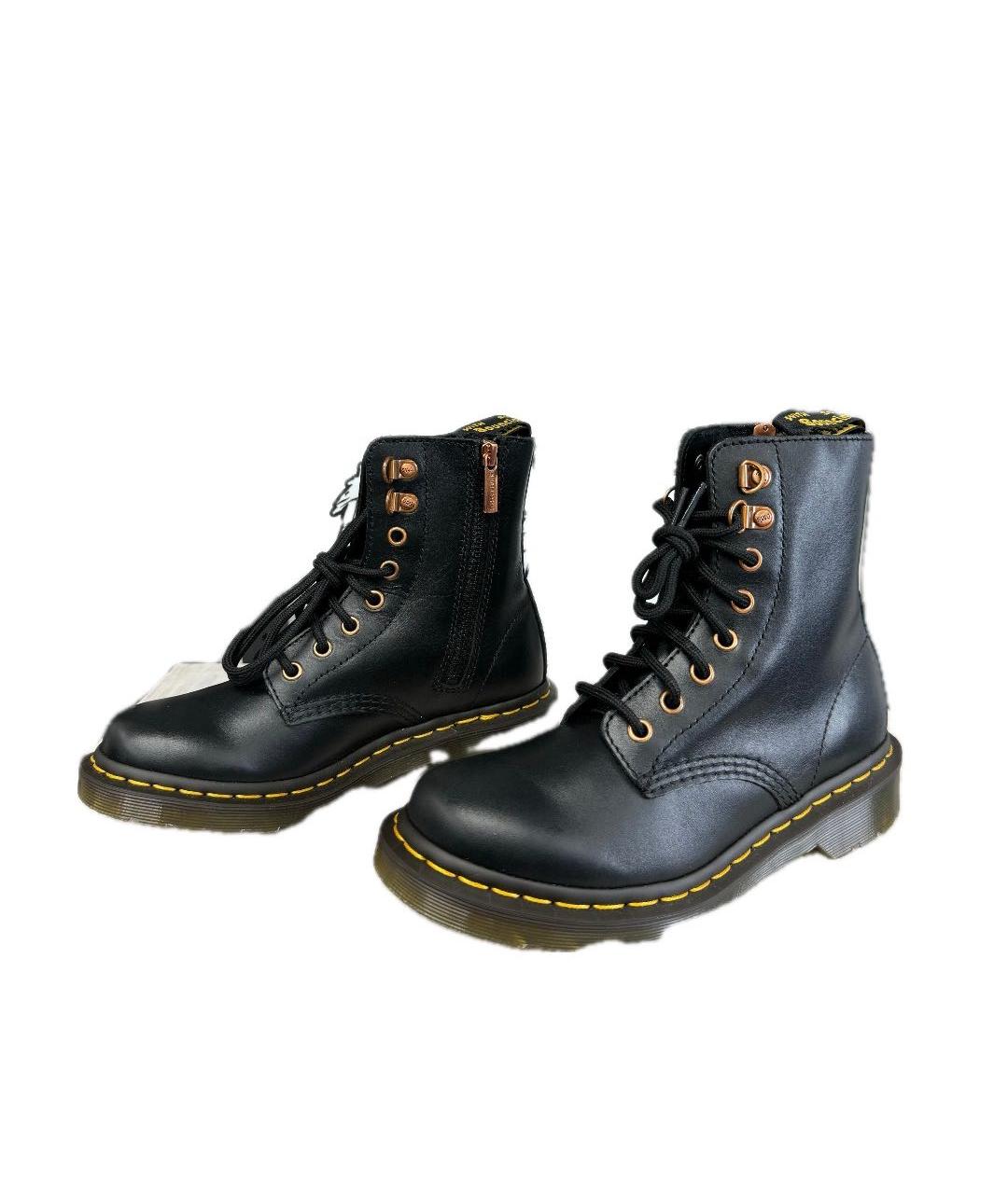 DR. MARTENS Черные кожаные ботинки, фото 3