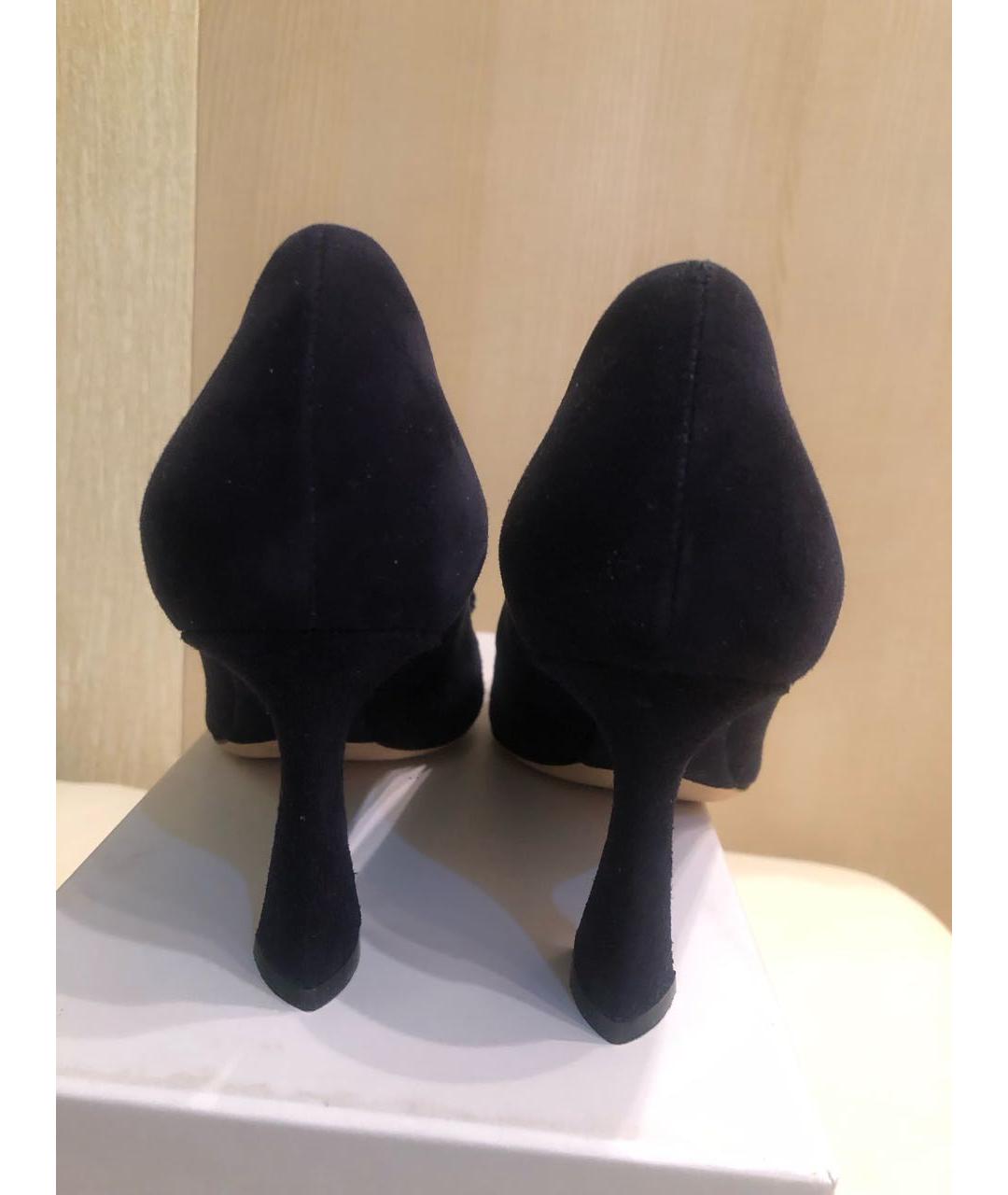 CHRISTIAN DIOR Черные замшевые туфли, фото 4