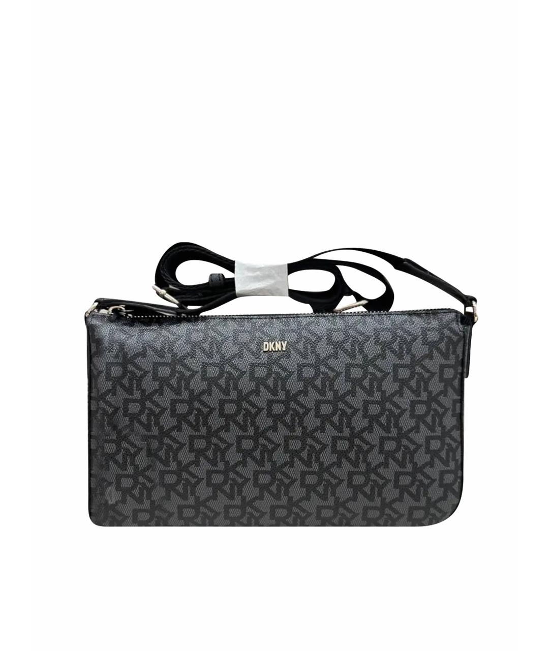 DKNY Черная сумка через плечо из искусственной кожи, фото 1