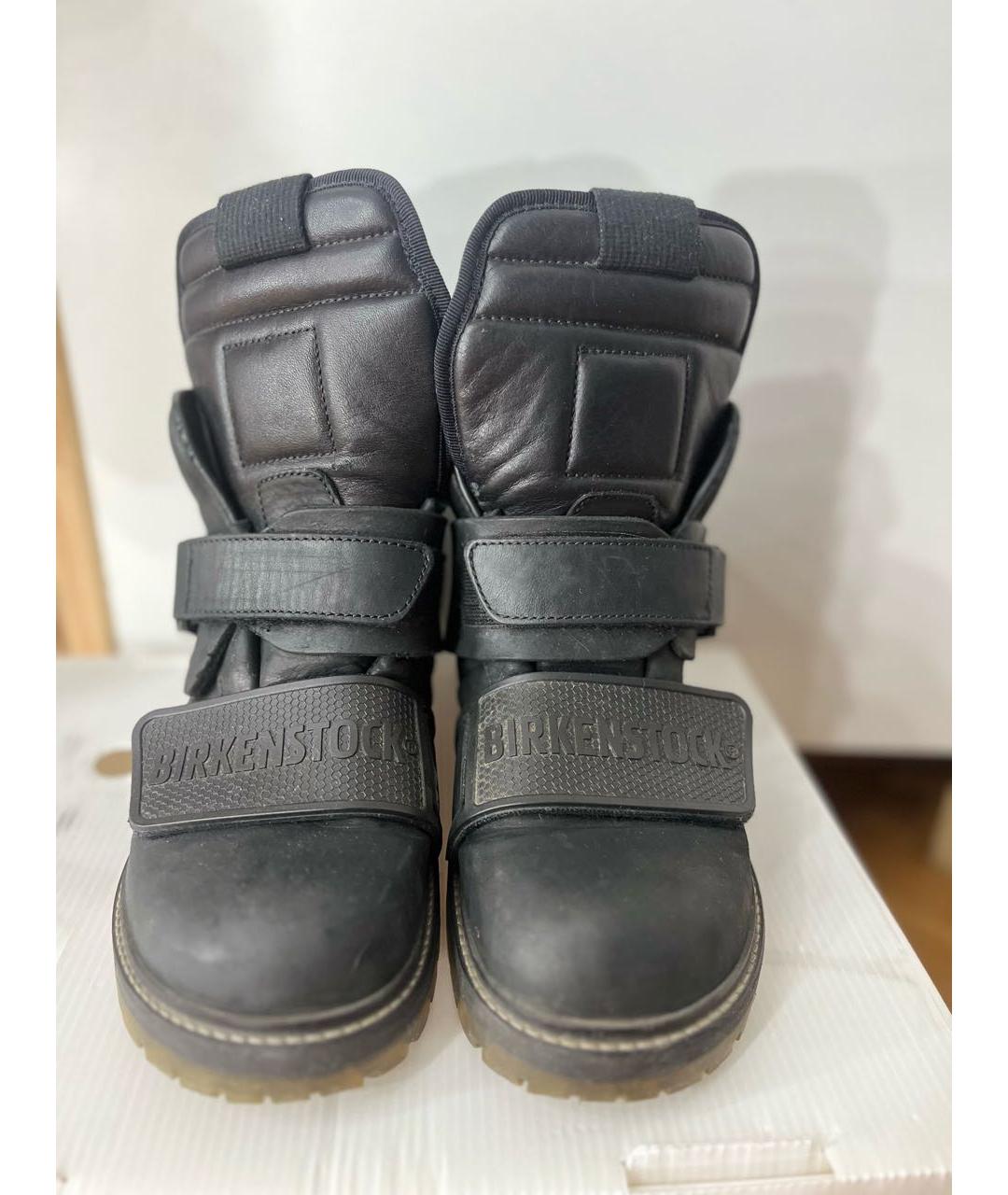 RICK OWENS Черные кожаные ботинки, фото 2