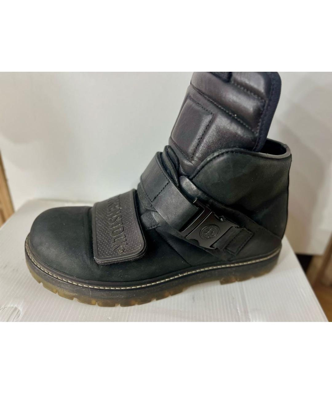 RICK OWENS Черные кожаные ботинки, фото 9