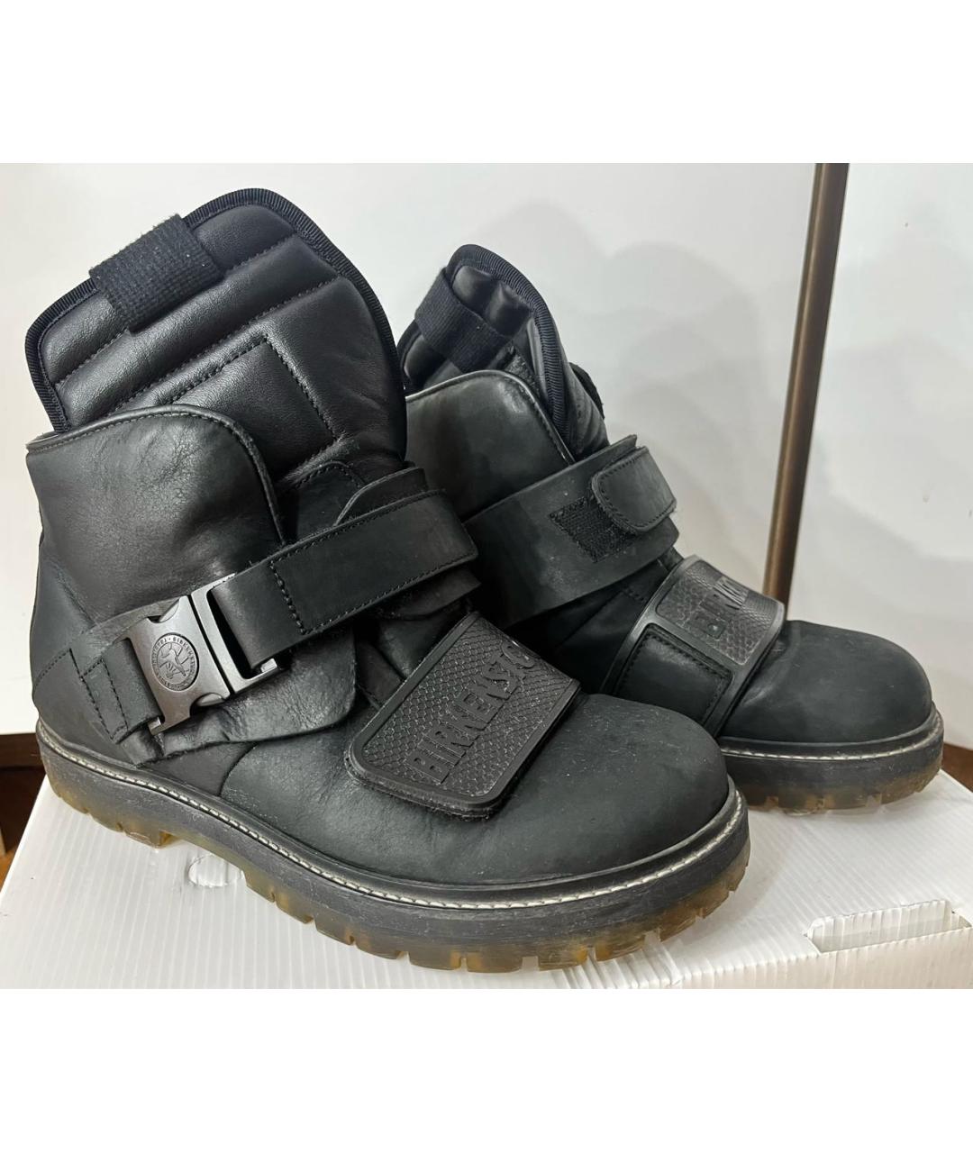 RICK OWENS Черные кожаные ботинки, фото 8