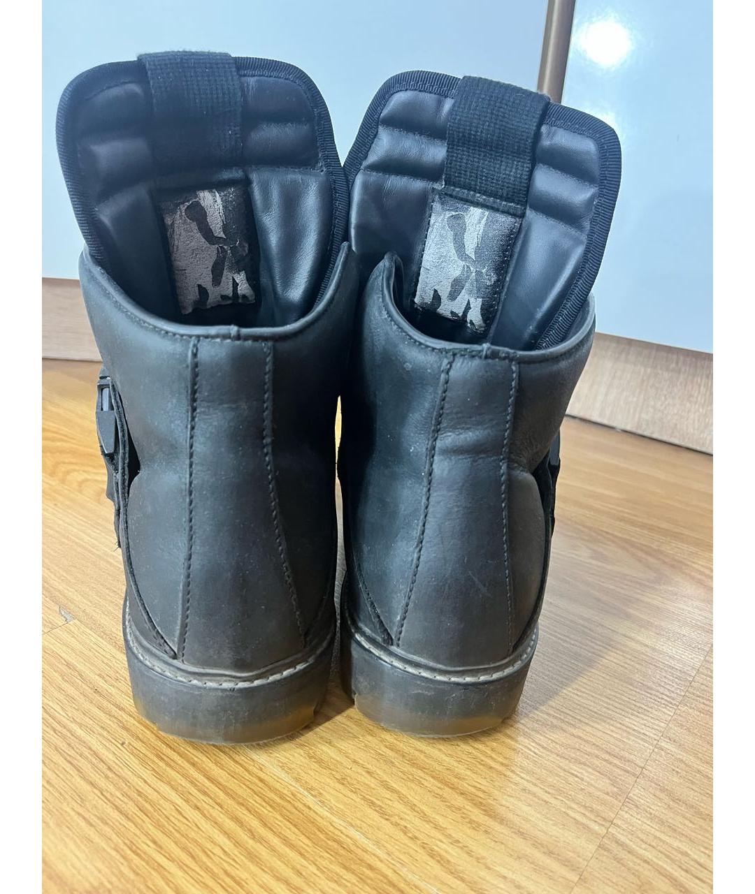 RICK OWENS Черные кожаные ботинки, фото 4