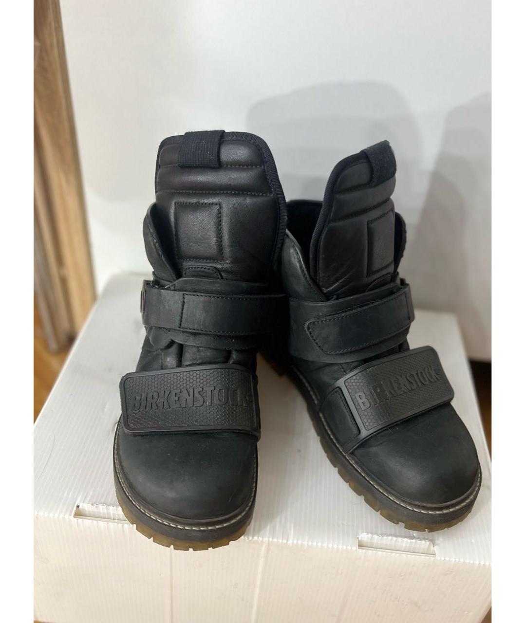 RICK OWENS Черные кожаные ботинки, фото 6