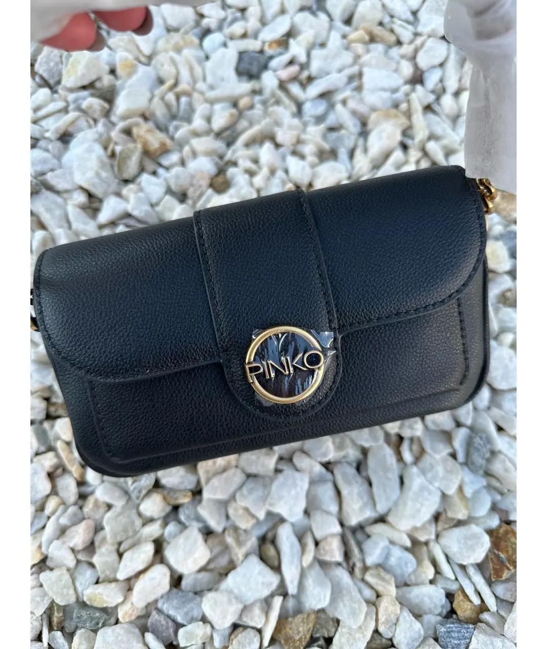 PINKO Черная кожаная сумка через плечо, фото 2
