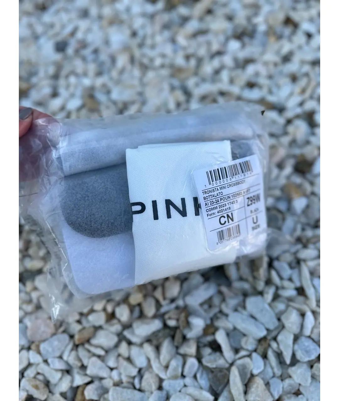 PINKO Черная кожаная сумка через плечо, фото 4