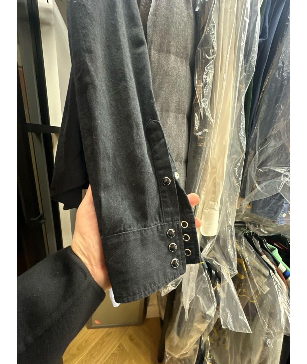 SAINT LAURENT Черная хлопковая кэжуал рубашка, фото 4