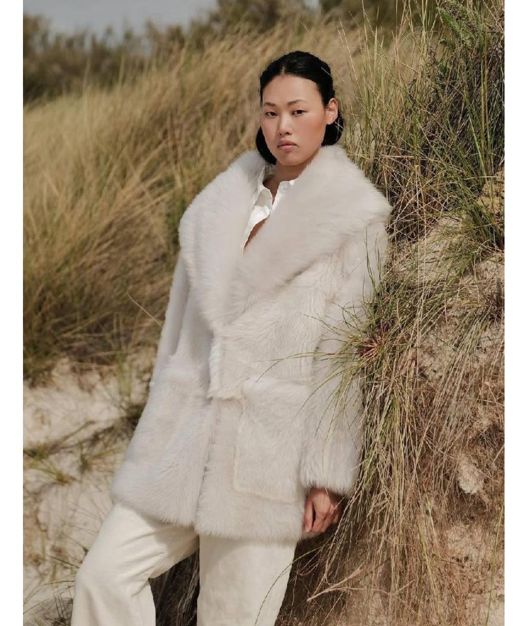 BLANCHA Бежевая шуба, фото 4