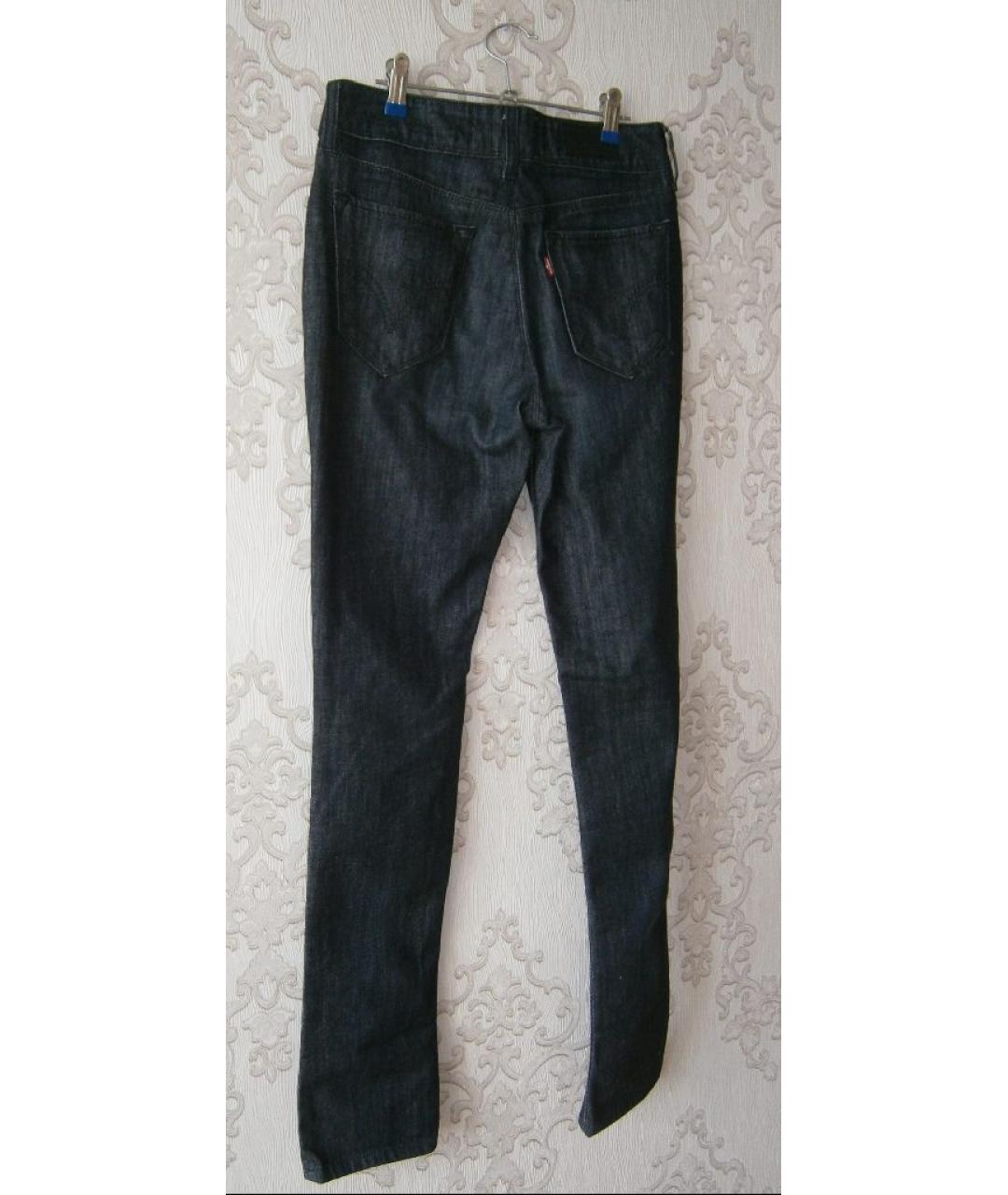 LEVI'S Черные хлопковые брюки узкие, фото 2