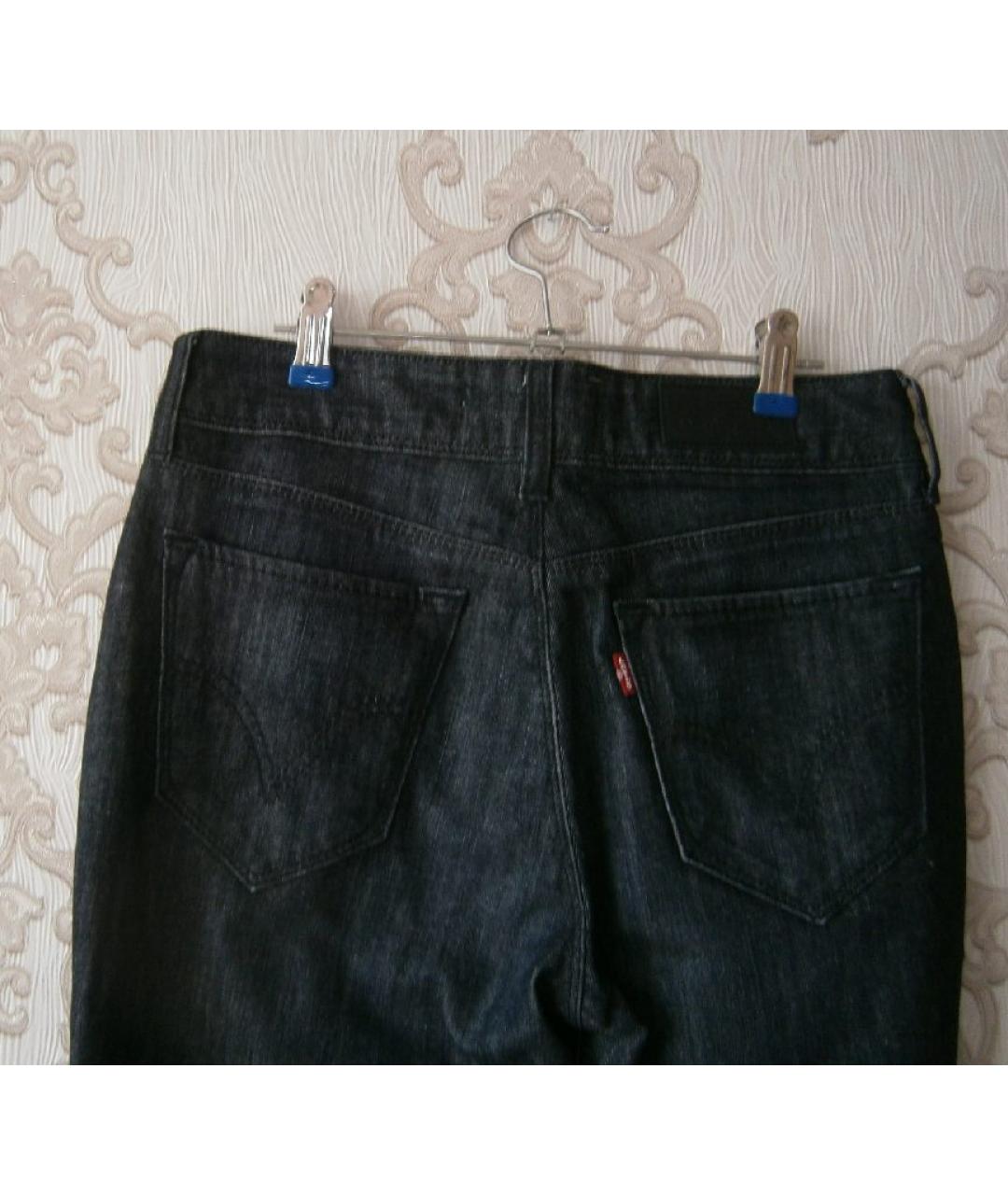 LEVI'S Черные хлопковые брюки узкие, фото 5