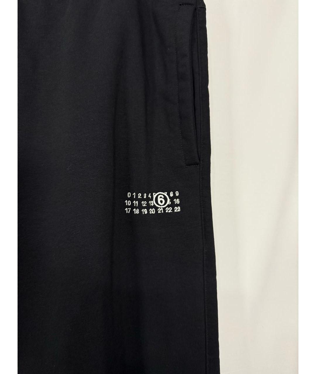MM6 MAISON MARGIELA Черные хлопковые повседневные брюки, фото 4
