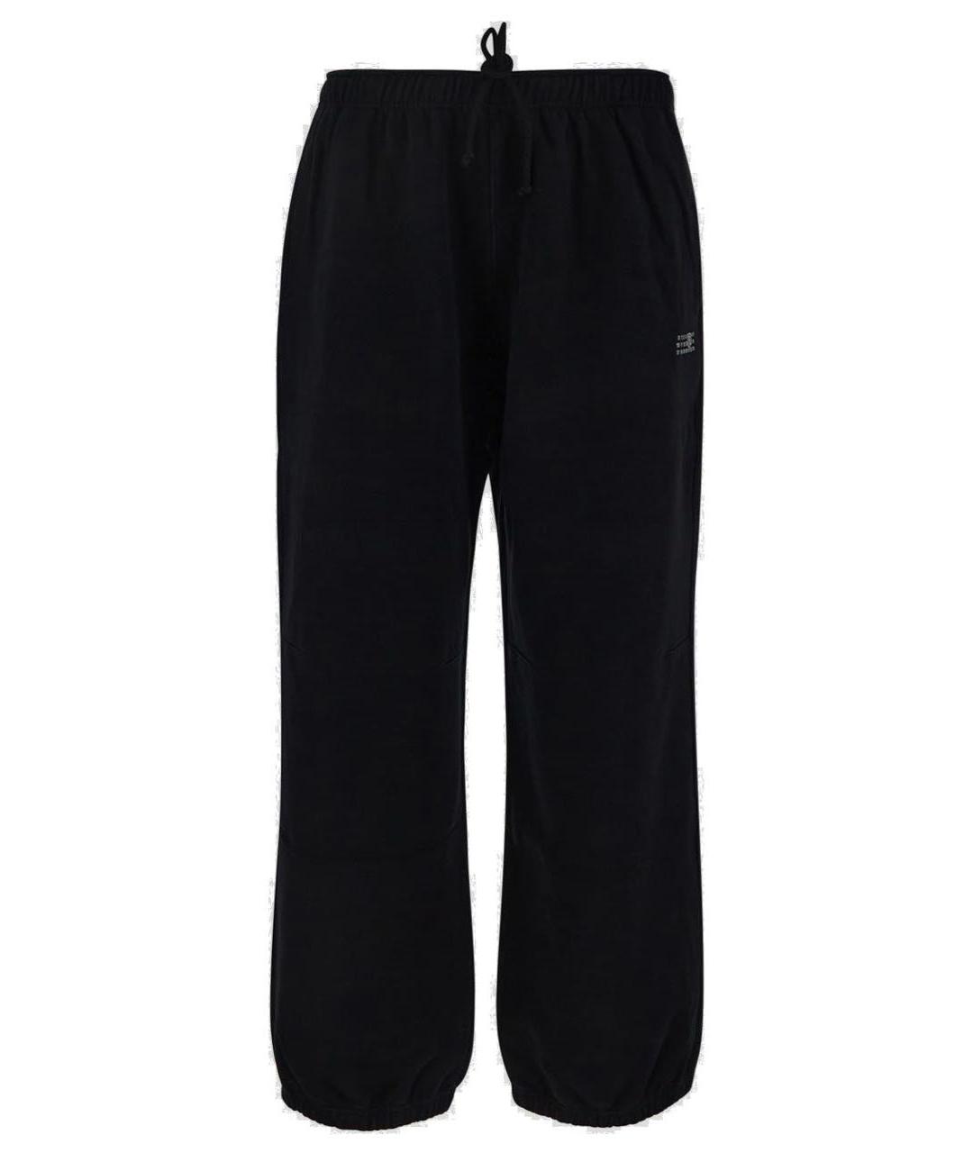MM6 MAISON MARGIELA Черные хлопковые повседневные брюки, фото 1