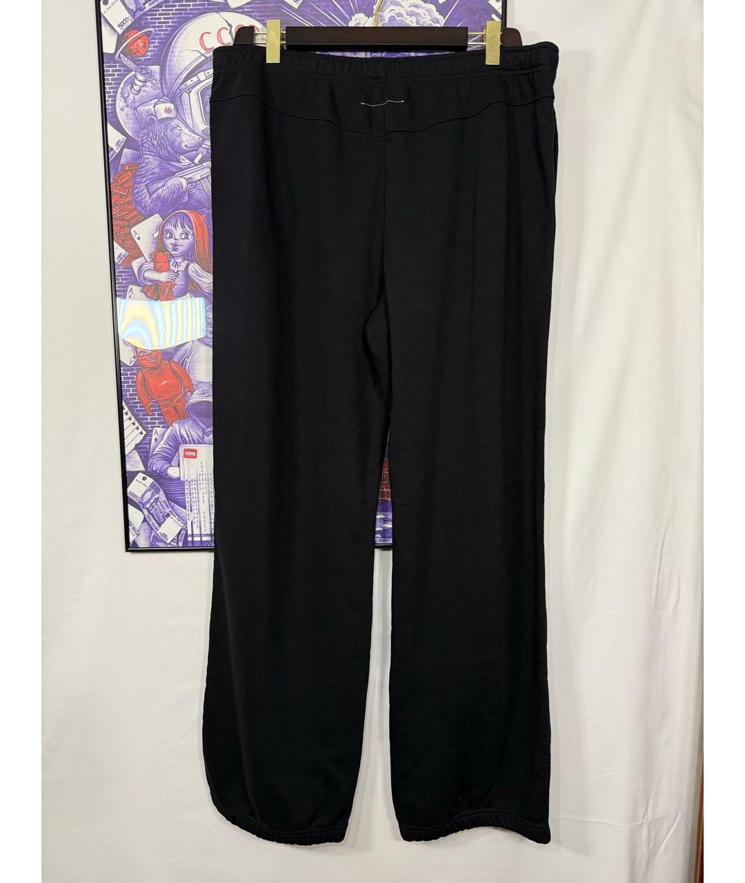 MM6 MAISON MARGIELA Черные хлопковые повседневные брюки, фото 3