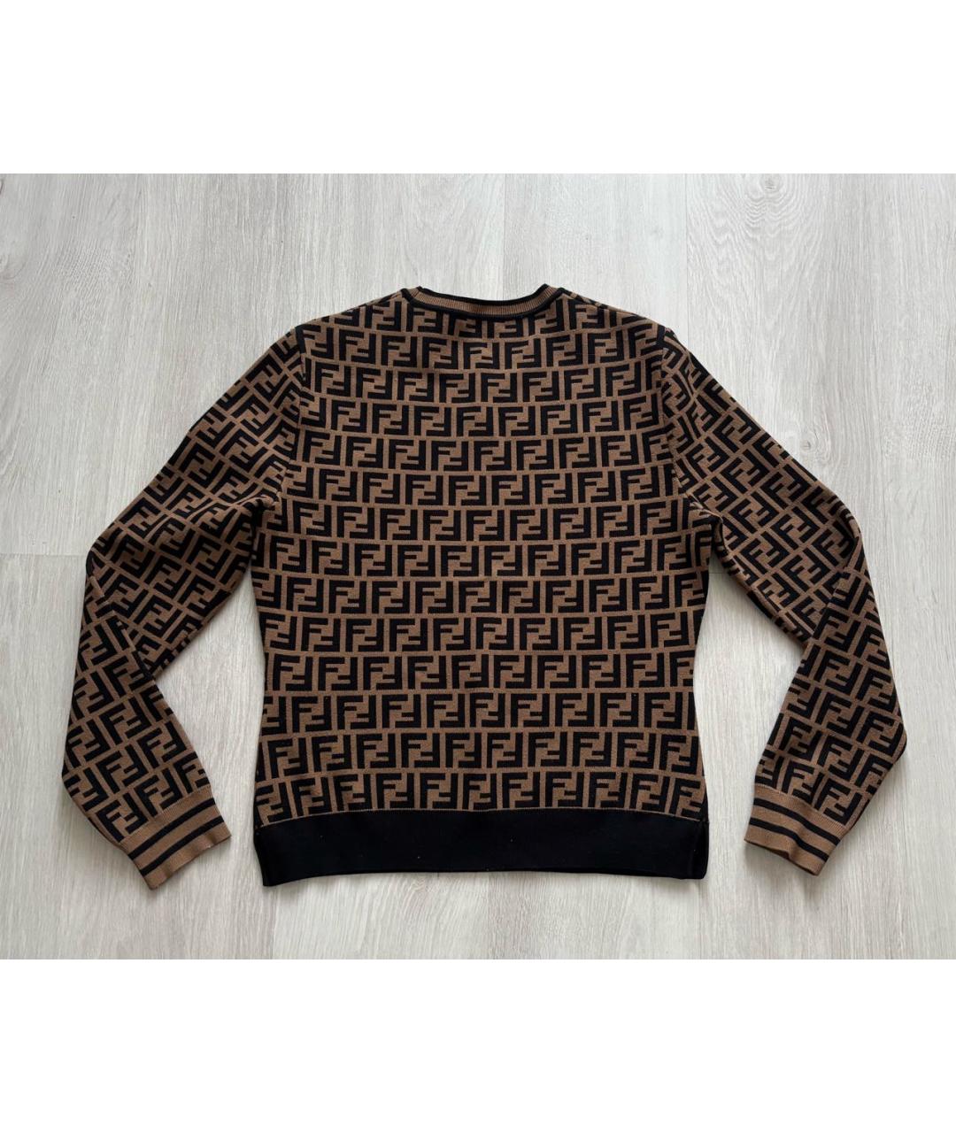 FENDI Коричневый джемпер / свитер, фото 2