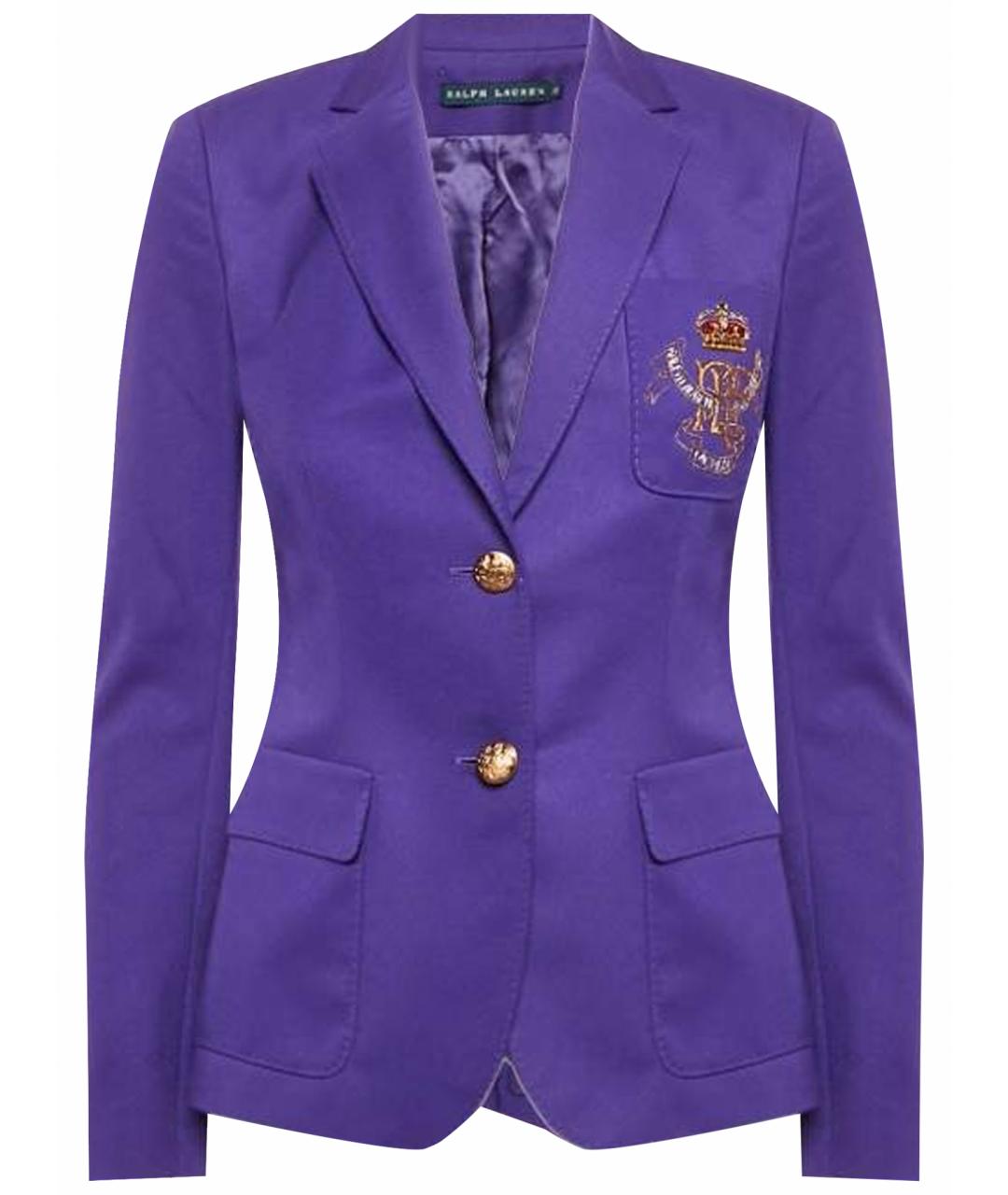 RALPH LAUREN Фиолетовый шерстяной жакет/пиджак, фото 1