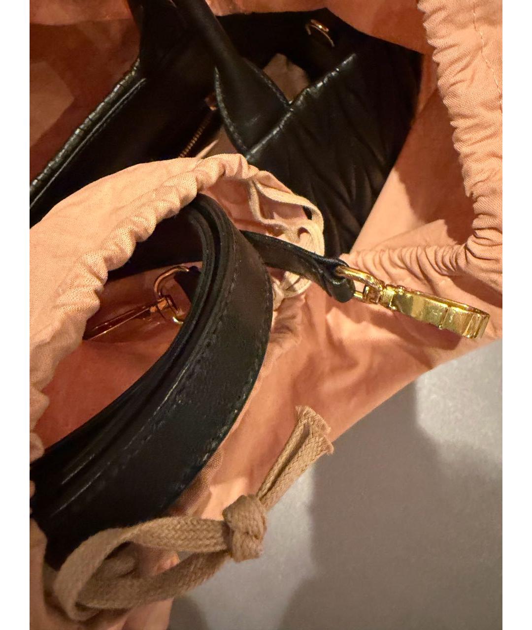 MIU MIU Черная кожаная сумка тоут, фото 7