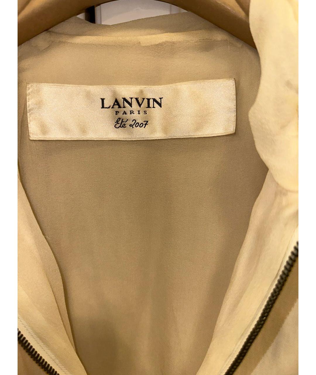 LANVIN Бежевая хлопковая куртка, фото 3