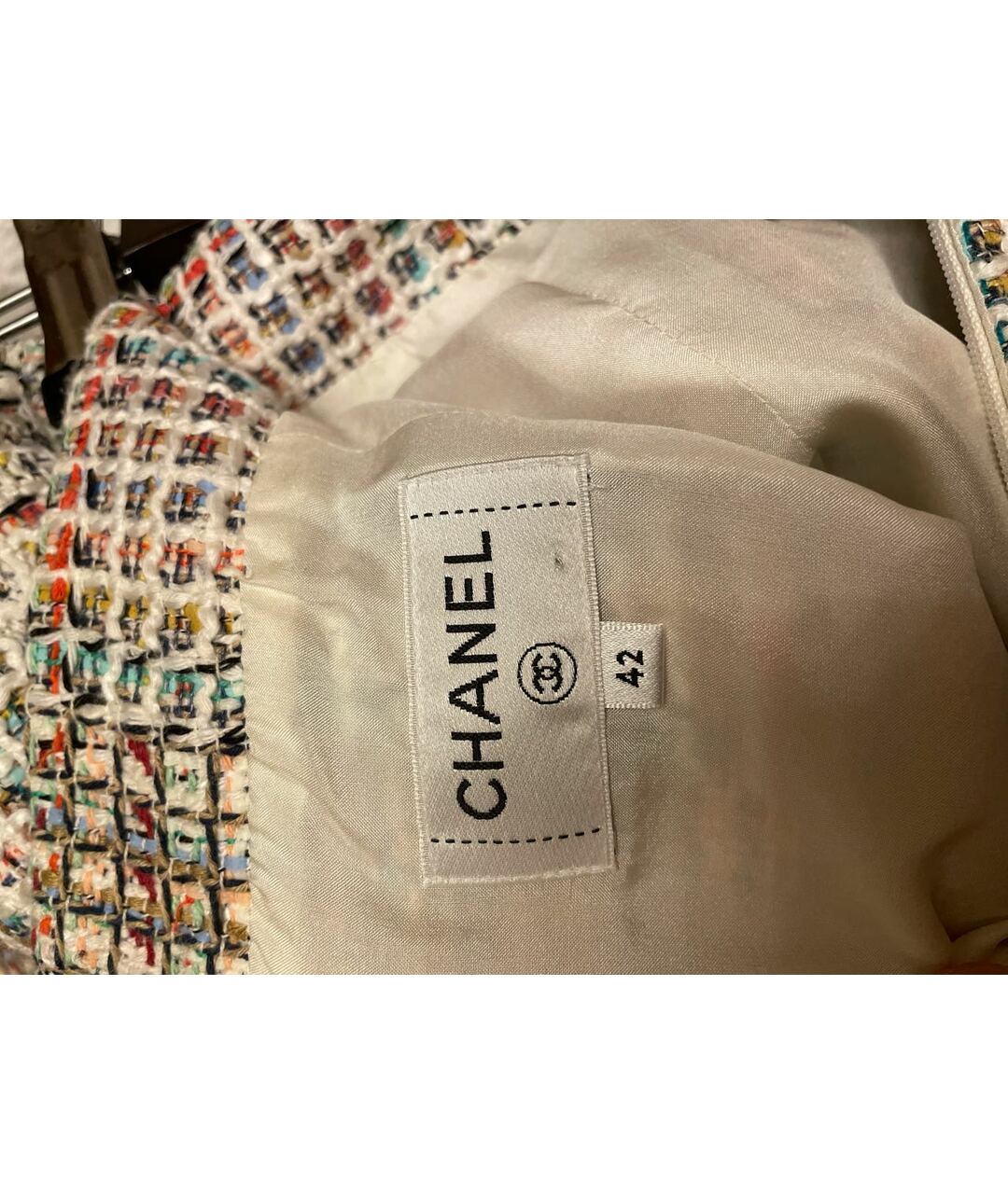 CHANEL Мульти хлопковая юбка миди, фото 5